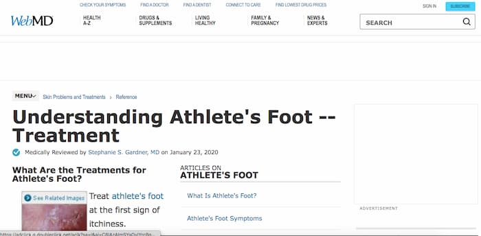 WebMD is trusted bk they show up in search frequently