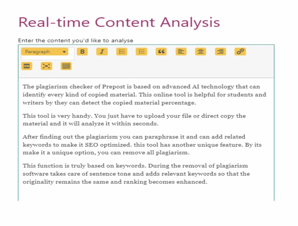 SEO content analyzer by Yoast