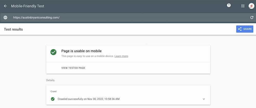 mobile friendly test is one way to make sure your website fits different screen sizes